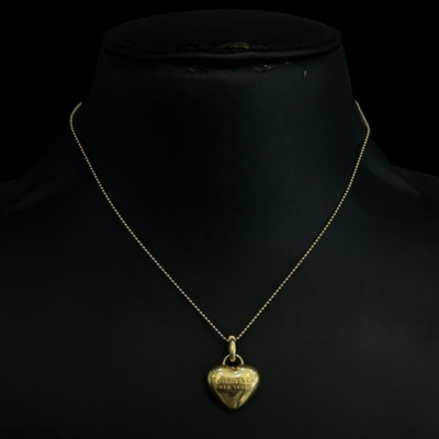 Collier avec pendentif cœur en or 18 carats