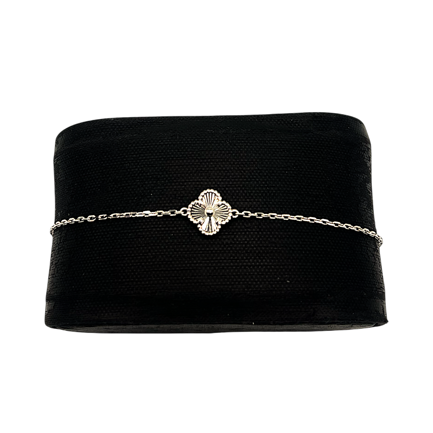 Fétiche Or Jaune 18k Trèfle Guilloché