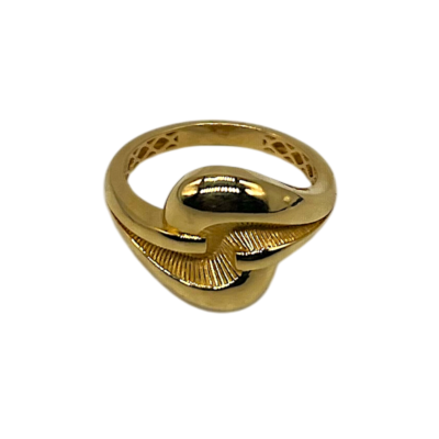 Bague Or Jaune 18 Carats Gouttes Entrelacées