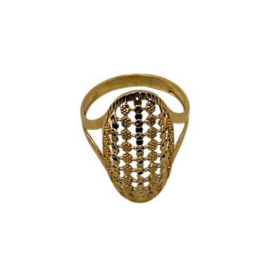 Bague Or Jaune 18 Carats Dôme Filigrané