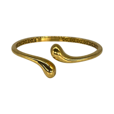 Bracelet Jonc Or Jaune 18K Double Goutte