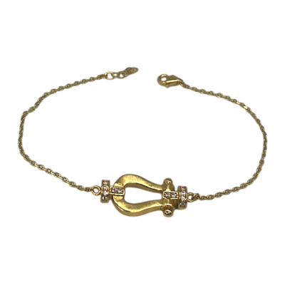 Fétiche Or 18K Manille Pavée