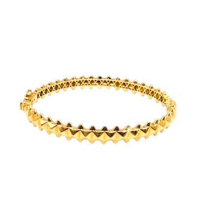 Bracelet Or Jaune 18 Carats Picots Pyramidaux