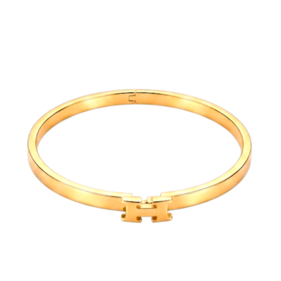 Bracelet Or Jaune 18 Carats Motif Lettre H